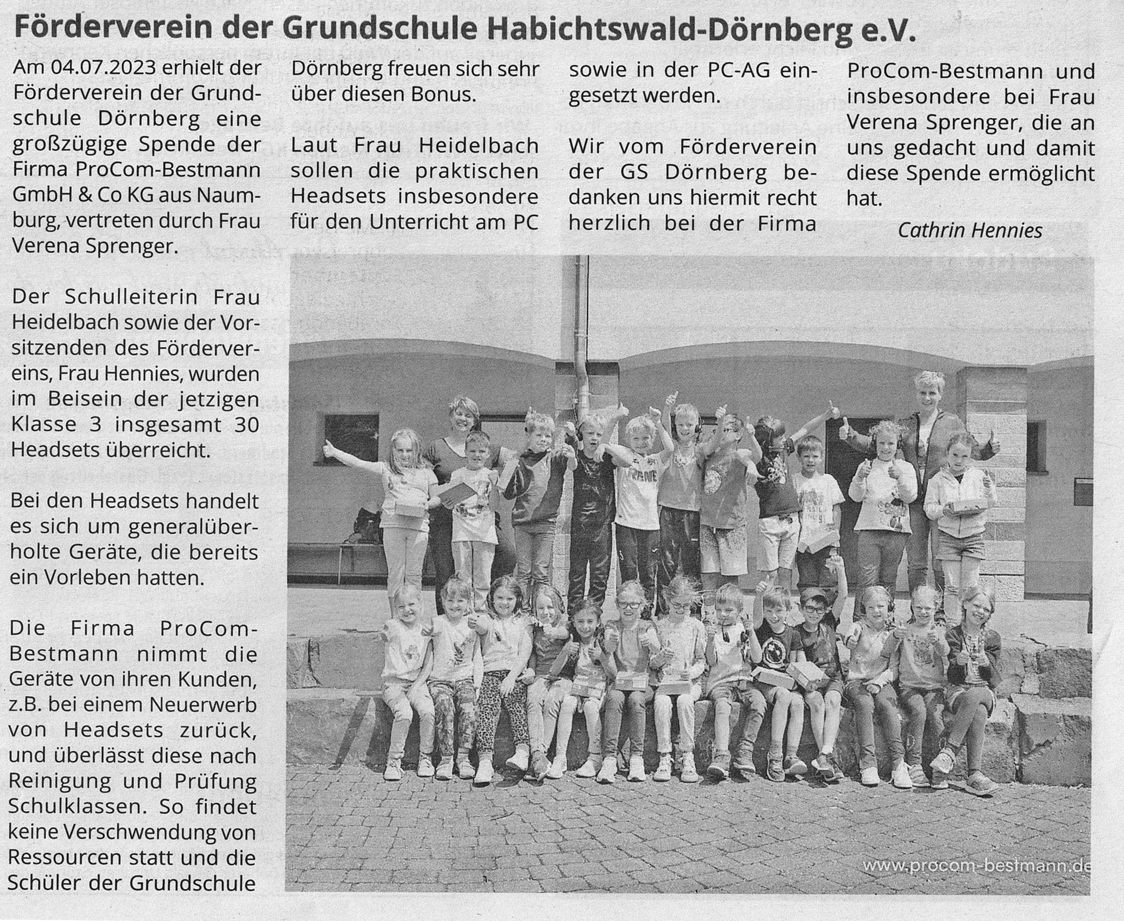Grundschule Dörnberg Artikel